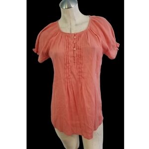 3/$25 Bit & Bridle Size S Coral Short Sleeve Top
